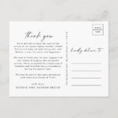 Modern Boho Arch | Lachs 2 Foto Dankeschön an die  Ankündigungspostkarte (Rückseite)