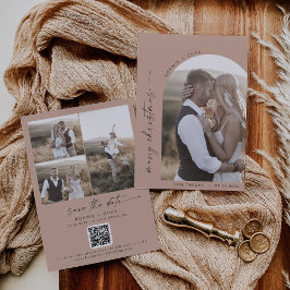 Modern Boho Arch | Lachs Foto Heiraten Weihnachten Save The Date