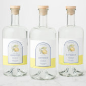 Modern Boho Arch Lemons Limoncello Hochzeitsflasch Alkoholflaschenetikett (Flaschen)