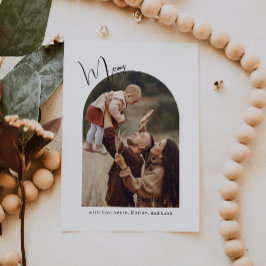 Modern Boho Arch Merry One Foto Feiertagskarte