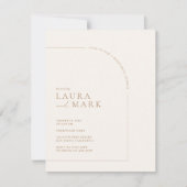 Modern Boho Arch Minimalistisches Foto Probe Abend Einladung (Vorderseite)