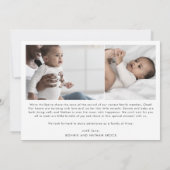 Modern Boho Arch Multi Foto Birth Ankündigung (Rückseite)