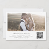 Modern Boho Arch QR Code 3 Foto Save The Date (Rückseite)