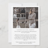 Modern Boho Arch Sie tat es Foto Abschluss Ankündigung (Rückseite)