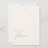 Modern Boho Arch Table Three Tischnummer (Vorderseite)