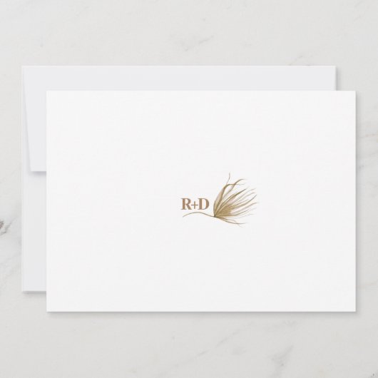 Modern Boho Arched Photo Wedding Save The Date (Rückseite)