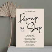 Modern Boho Beige Pop Up Shop Event Einladung