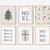 Modern Boho Beige Weihnachten Moderne Kunst Print Poster