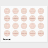 Modern-Boho-Blush-Rosa-Logo-Candle-Round-Label Runder Aufkleber (Blatt)