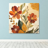 Modern Boho Botanical Abstract Wall Art Leinwanddruck (Insitu (Holzboden))