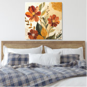 Modern Boho Botanical Abstract Wall Art Leinwanddruck (Insitu (Schlafzimmer))