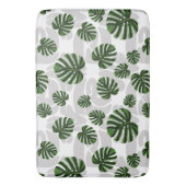 Modern Boho Botanical Leaves Pattern Badematte (Vorderseite Vertikal)