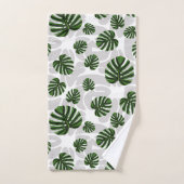 Modern Boho Botanical Leaves Pattern Badhandtuch Set (Handtuch)