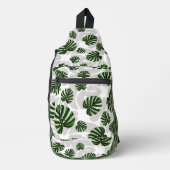 Modern Boho Botanical Leaves Pattern Crossbody Bag (Vorderseite)