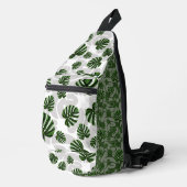 Modern Boho Botanical Leaves Pattern Crossbody Bag (Rechte Ecke)