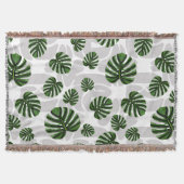 Modern Boho Botanical Leaves Pattern Decke (Vorderseite)