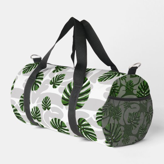Modern Boho Botanical Leaves Pattern Duffle Bag (Rechte Ecke)