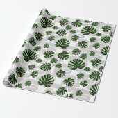 Modern Boho Botanical Leaves Pattern Geschenkpapier (Ungerollt)