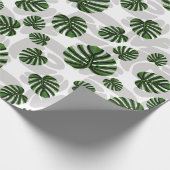 Modern Boho Botanical Leaves Pattern Geschenkpapier (Ecke)
