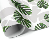 Modern Boho Botanical Leaves Pattern Geschenkpapier (Rolleneckpunkt)