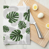 Modern Boho Botanical Leaves Pattern Geschirrtuch (Viertel Falte)