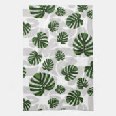 Modern Boho Botanical Leaves Pattern Geschirrtuch (Vertikal)