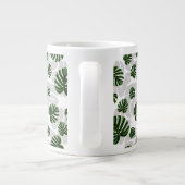 Modern Boho Botanical Leaves Pattern Jumbo-Tasse (Rückseite)