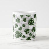 Modern Boho Botanical Leaves Pattern Jumbo-Tasse (Vorderseite)