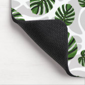Modern Boho Botanical Leaves Pattern Mousepad (Ecke)