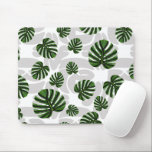 Modern Boho Botanical Leaves Pattern Mousepad<br><div class="desc">Bring the freshness of nature into your everyday life with our botanical pattern featuring stylized Monstera leaves and organic foliage. This design blends organic aesthetics with a modern, bohemian flair, making it ideal for home textiles, device cases, and fashion accessories. Flexible Design: We’ve created this pattern on a transparent base...</div>