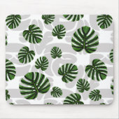 Modern Boho Botanical Leaves Pattern Mousepad (Vorne)