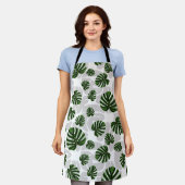 Modern Boho Botanical Leaves Pattern Schürze (Getragen)