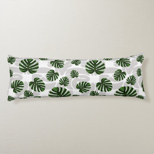 Modern Boho Botanical Leaves Pattern Seitenschläferkissen (Rückseite)