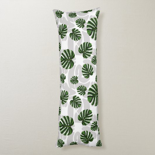 Modern Boho Botanical Leaves Pattern Seitenschläferkissen (Rückseite (Vertikal))