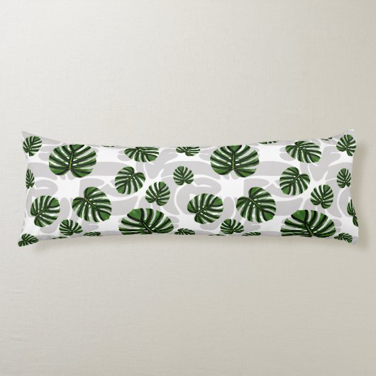 Modern Boho Botanical Leaves Pattern Seitenschläferkissen (Vorderseite)