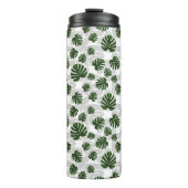 Modern Boho Botanical Leaves Pattern Thermosbecher (Vorderseite)