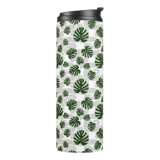 Modern Boho Botanical Leaves Pattern Thermosbecher (Nach links gedreht)