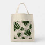 Modern Boho Botanical Leaves Pattern Tragetasche (Rückseite)
