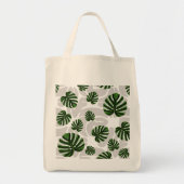 Modern Boho Botanical Leaves Pattern Tragetasche (Vorne)