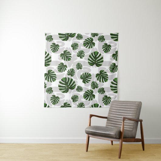 Modern Boho Botanical Leaves Pattern Wandteppich (Beispiel)