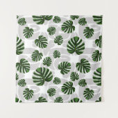 Modern Boho Botanical Leaves Pattern Wandteppich (Vorderseite)