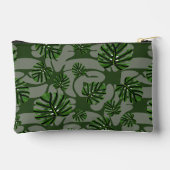 Modern Boho Botanical Leaves Pattern Zubehörtasche (Rückseite)