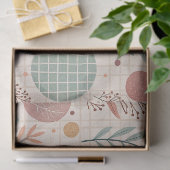 Modern Boho Botanisch | Minimalistisch & Geometris Seidenpapier (Geschenk)