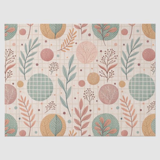 Modern Boho Botanisch | Minimalistisch & Geometris Seidenpapier (Vorderseite)