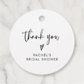 Modern Boho Brautparty Vielen Dank Geschenkanhänger (Rückseite)