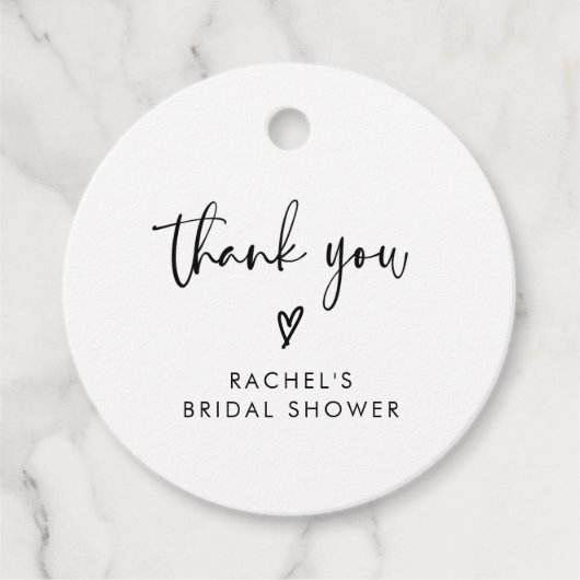 Modern Boho Brautparty Vielen Dank Geschenkanhänger (Vorderseite)