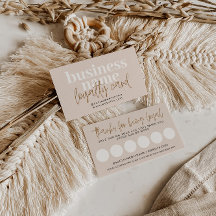 Modern Boho Briefmarke Coupon Card