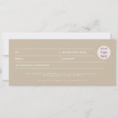 Modern Boho Business Logo Gift Certificate Voucher (Vorderseite)