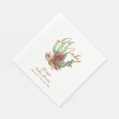 Modern Boho Cactus Cowboy Shoes Baby Shoes Dusche Serviette (Ecke)