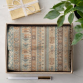 Modern Boho Camel Brown Türkis Seidenpapier (Geschenk)